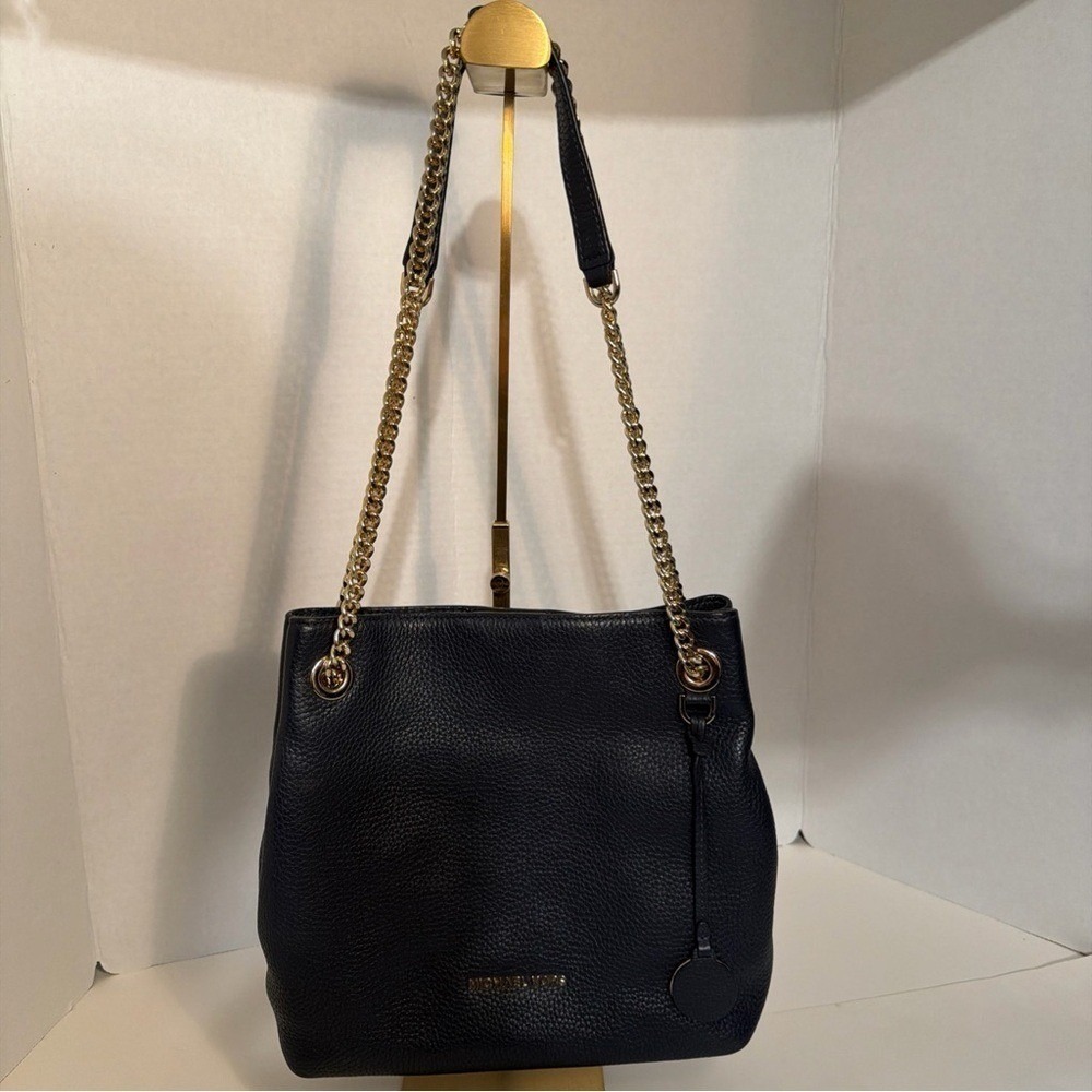Quiet Luxury Clean Girl Utility Chic Michael Kors Leather Bag Gold Chain/Straps - Picture 4 of 15